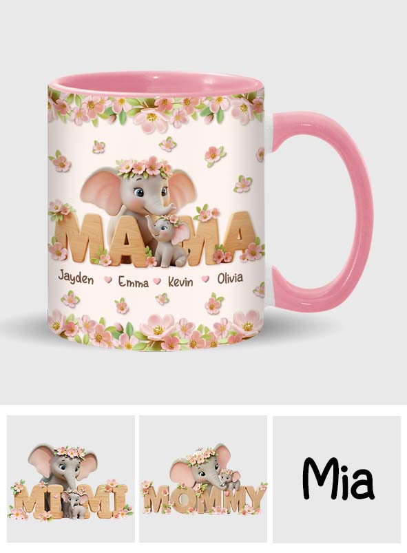 I Love You Mom - Personalized Mother Accent Mug