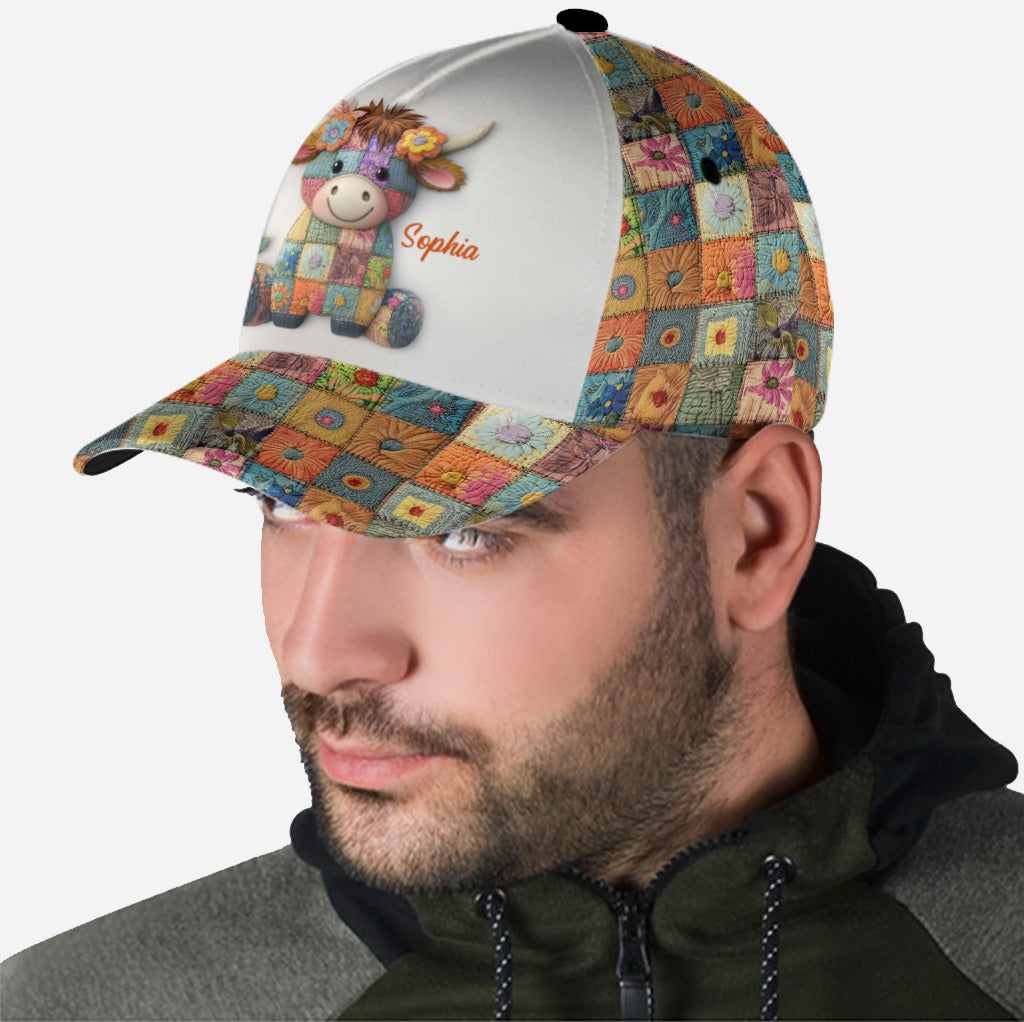Einfach ein Mädchen, das Hochlandrinder liebt – personalisierte klassische Hochlandrinderkappe