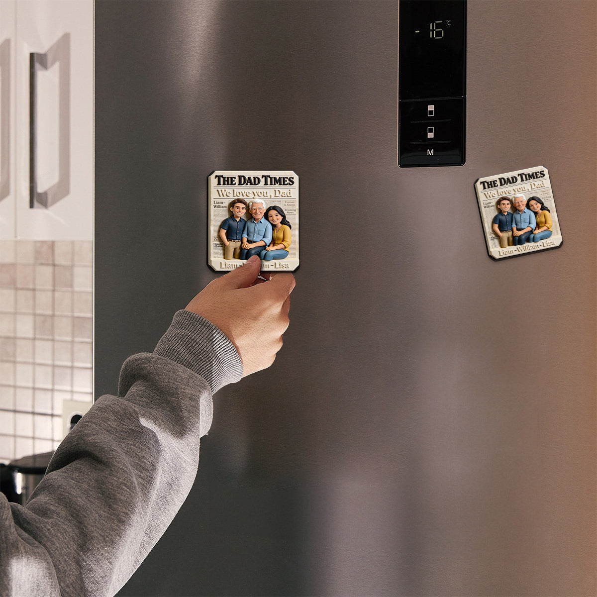 Geschenke zum Vatertag, The Dad Times - Personalisierter Vater Magnet