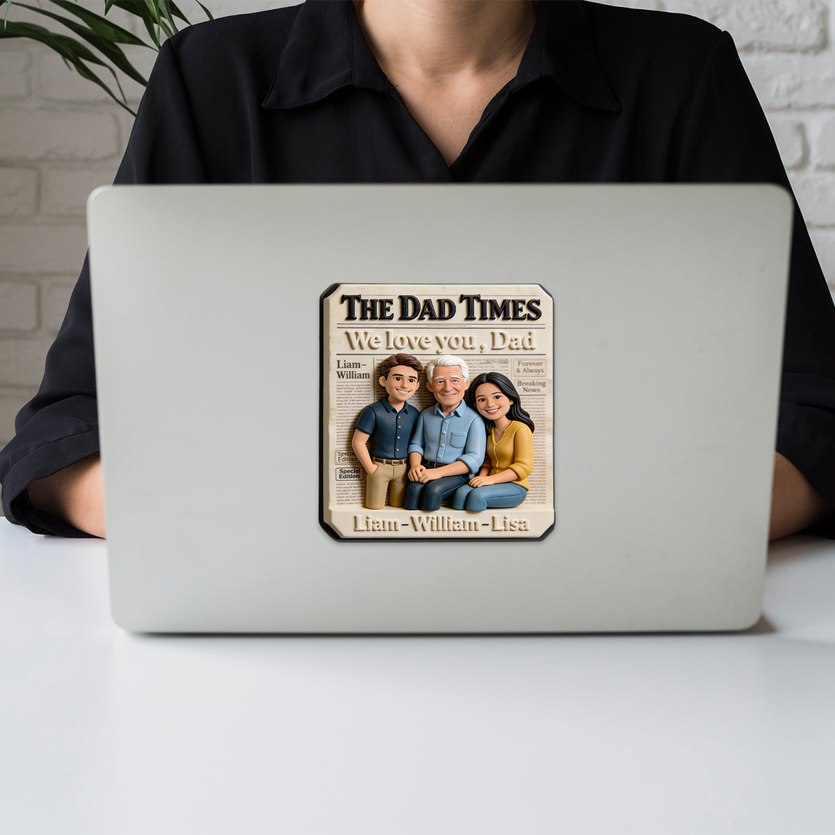 Geschenke zum Vatertag, The Dad Times - Personalisierter Vater Magnet