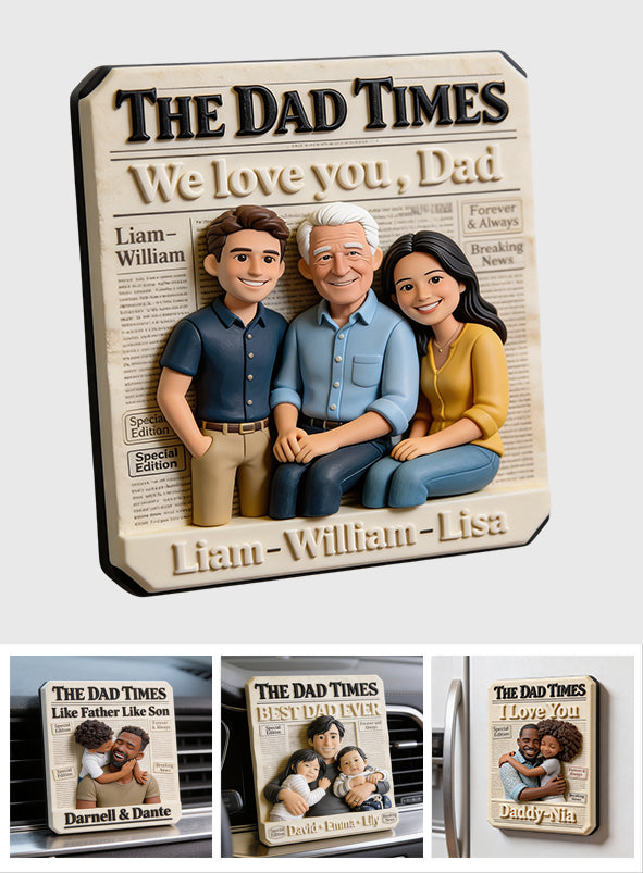 Geschenke zum Vatertag, The Dad Times - Personalisierter Vater Magnet