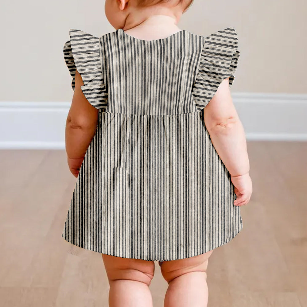 Besonderes Halloween-Themenkleid für Mädchen - Personalisiertes Rüschensleeve-Kleid