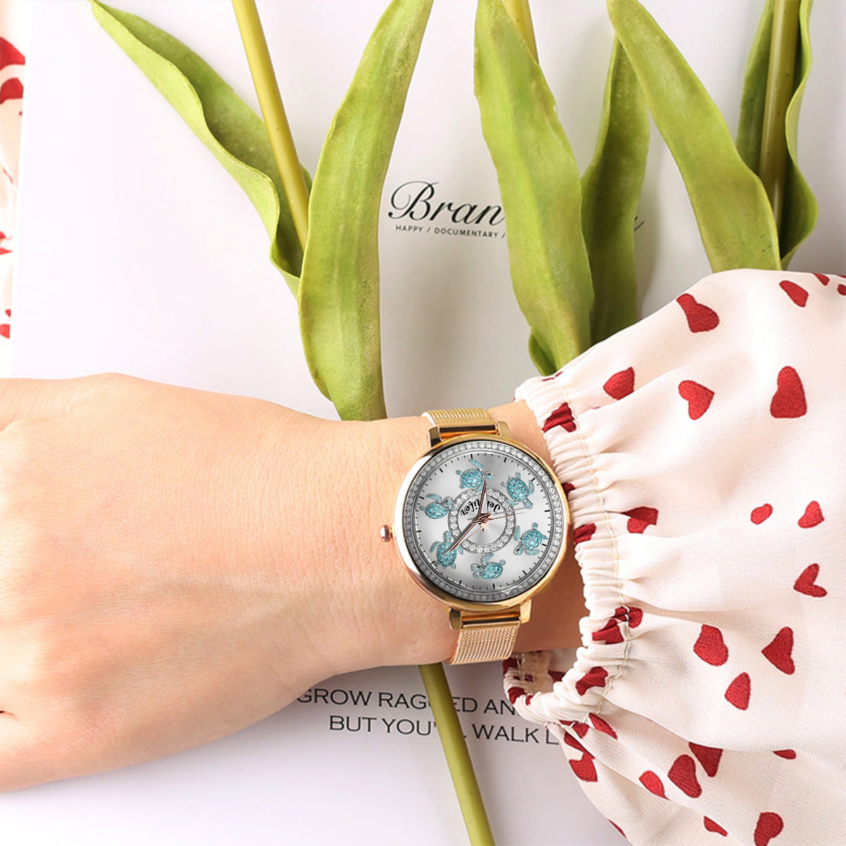 Love Turtles - Personalized Turtle Women Hand Watch