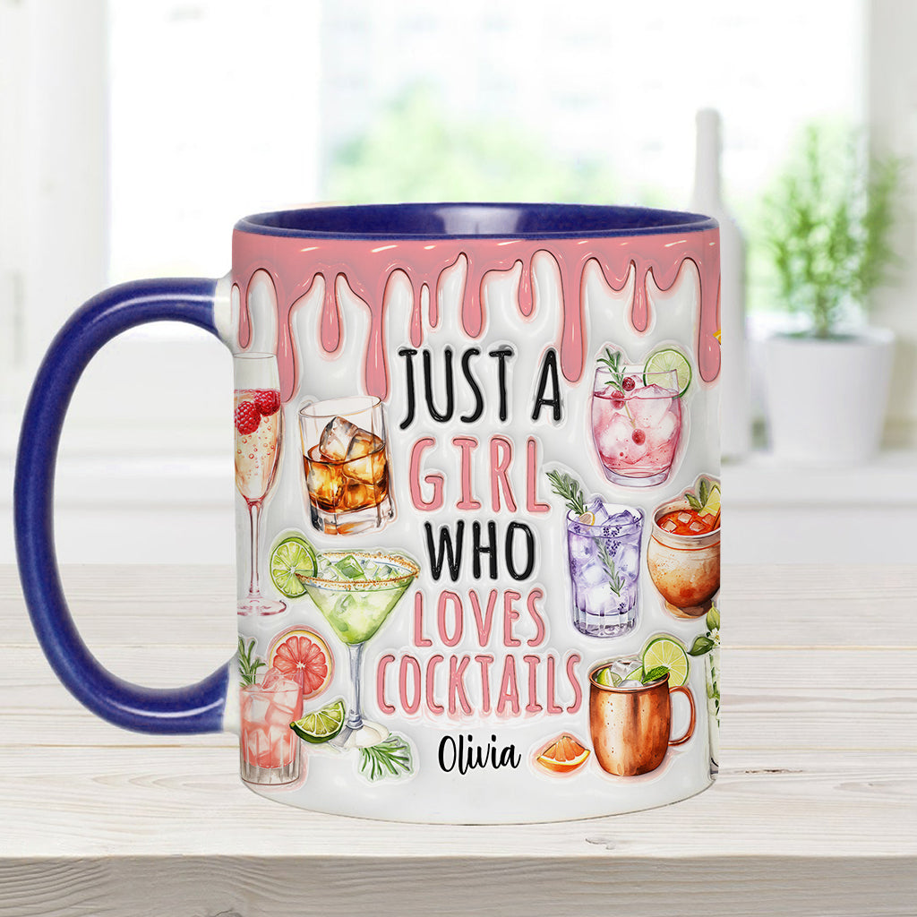 Mug personnalisé « Juste une fille qui aime les cocktails »