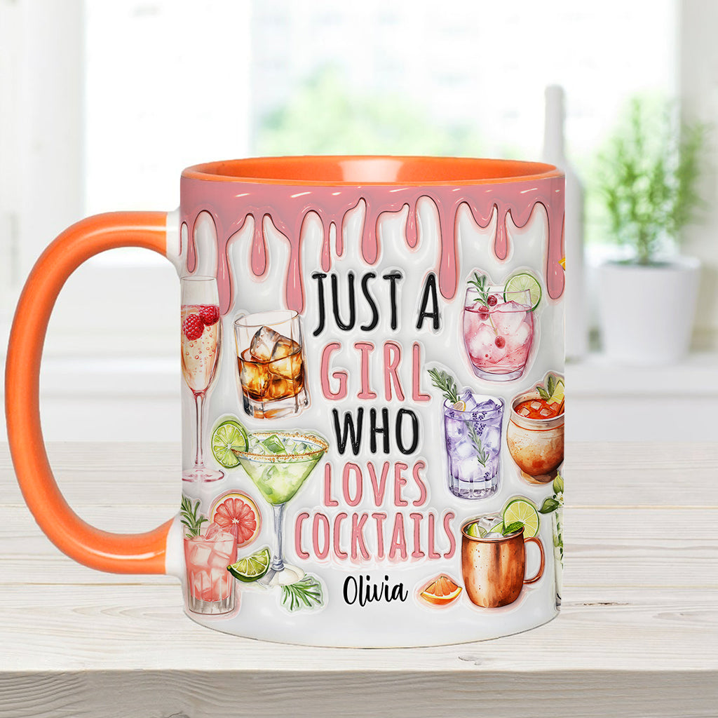 Mug personnalisé « Juste une fille qui aime les cocktails »
