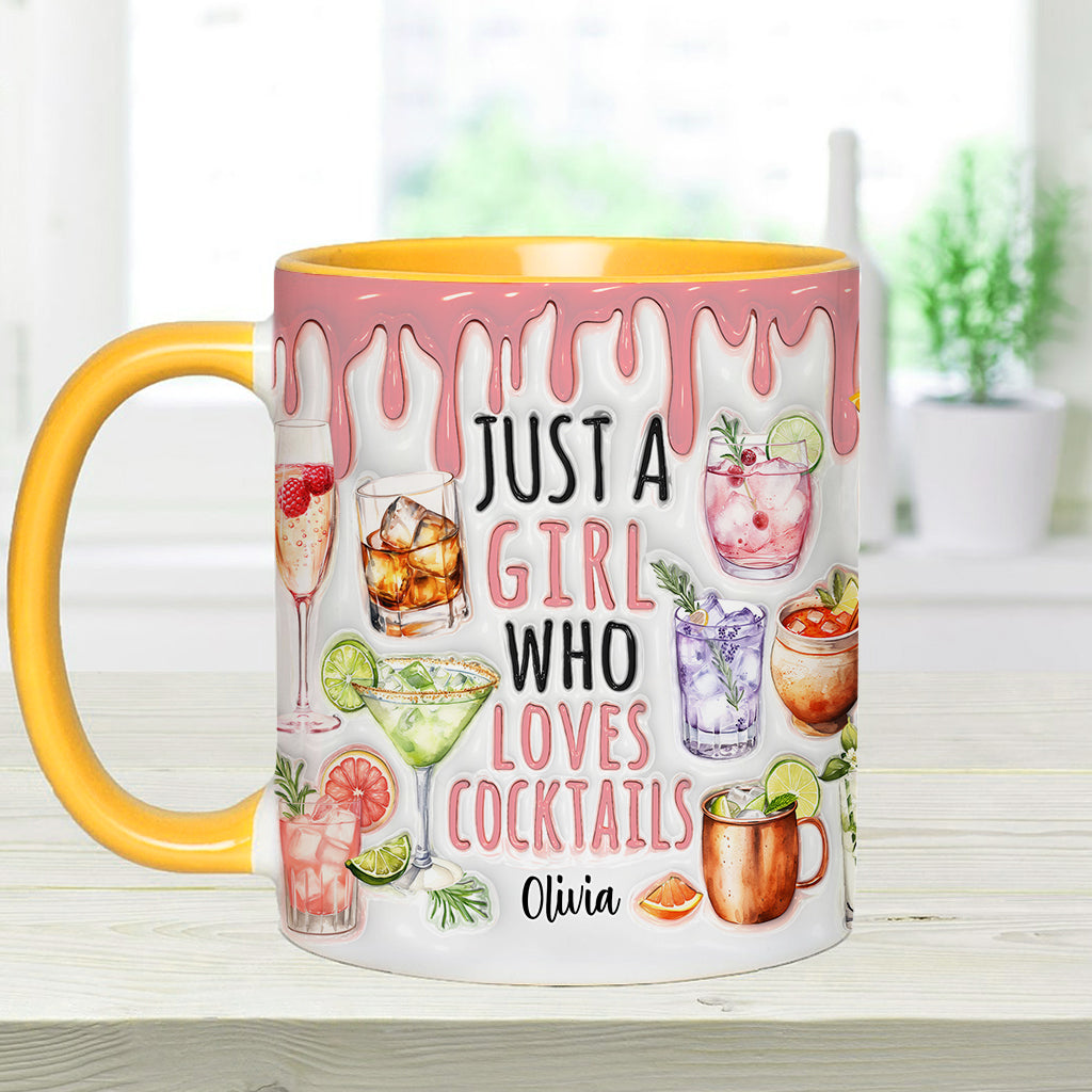 Mug personnalisé « Juste une fille qui aime les cocktails »