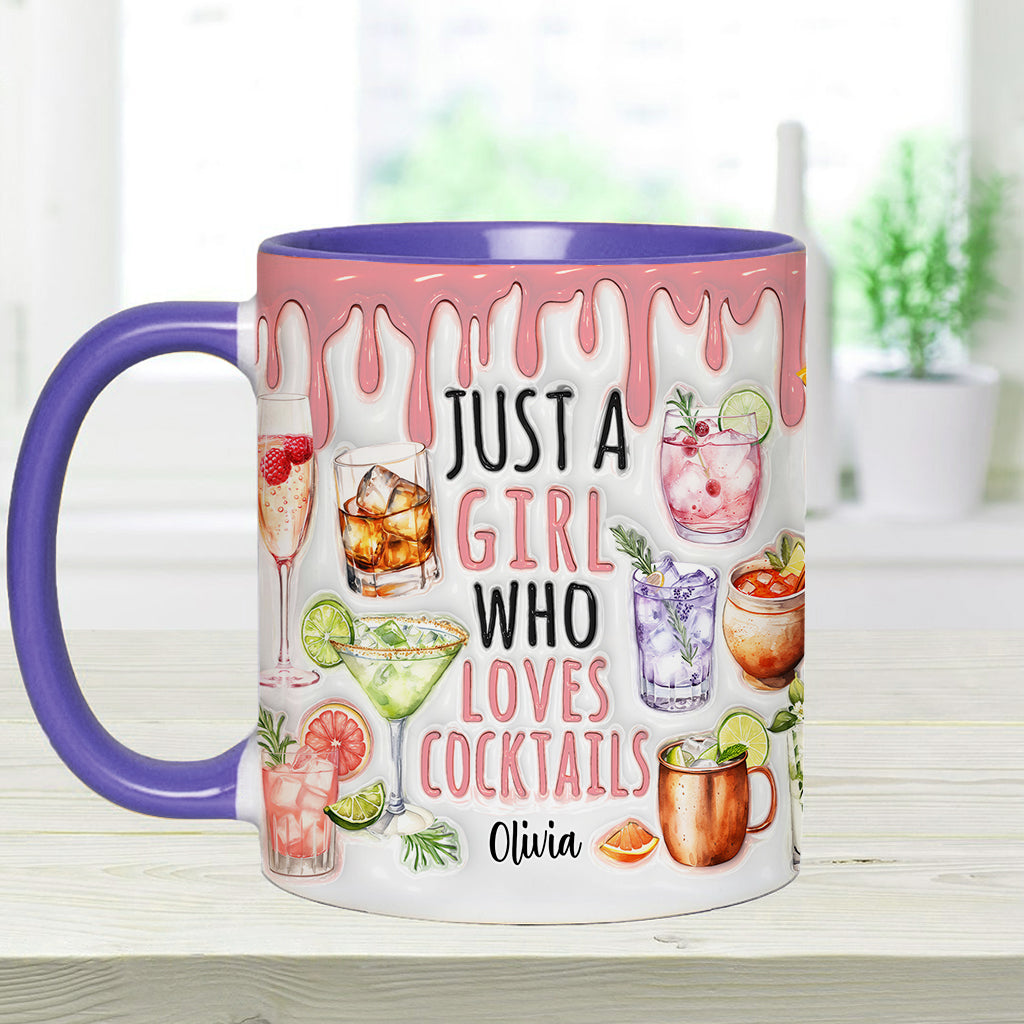Mug personnalisé « Juste une fille qui aime les cocktails »