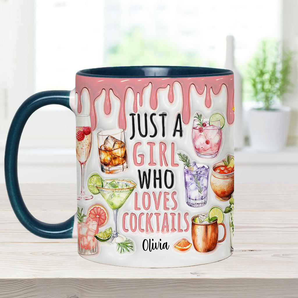Mug personnalisé « Juste une fille qui aime les cocktails »