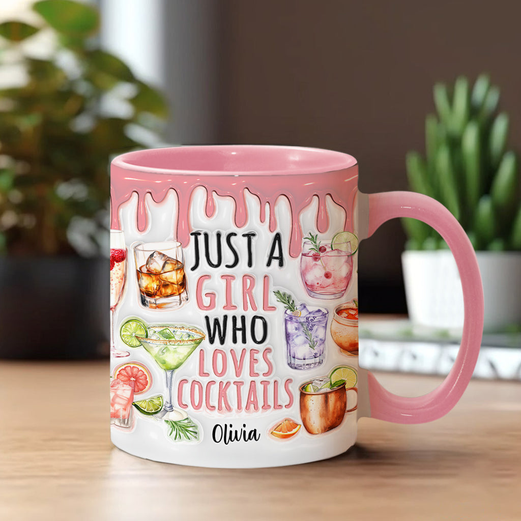 Mug personnalisé « Juste une fille qui aime les cocktails »