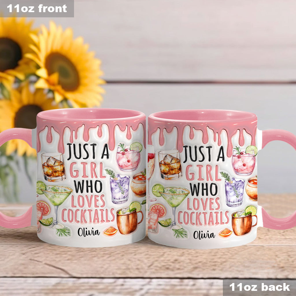 Mug personnalisé « Juste une fille qui aime les cocktails »