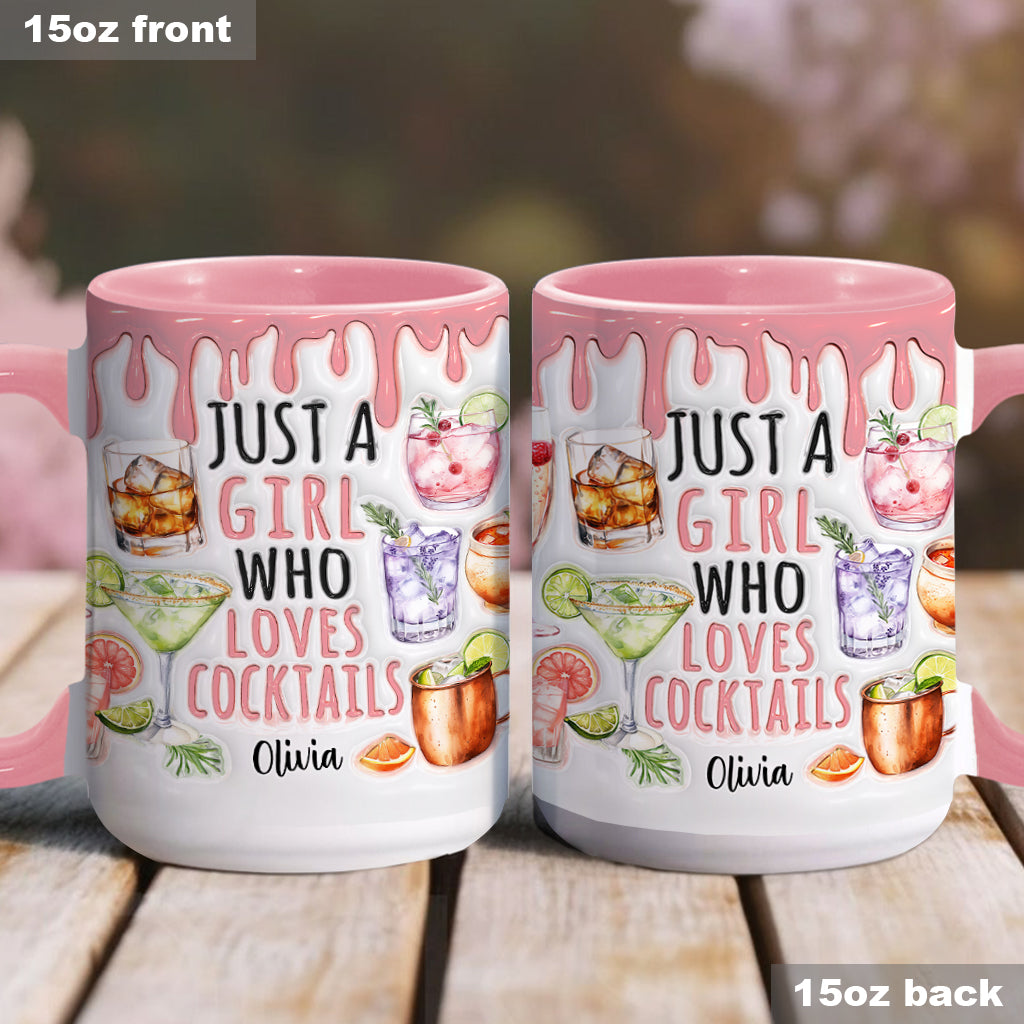 Mug personnalisé « Juste une fille qui aime les cocktails »