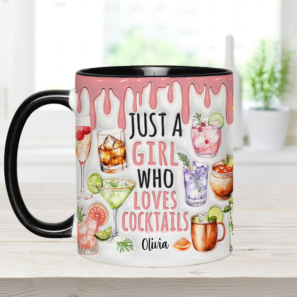 Mug personnalisé « Juste une fille qui aime les cocktails »