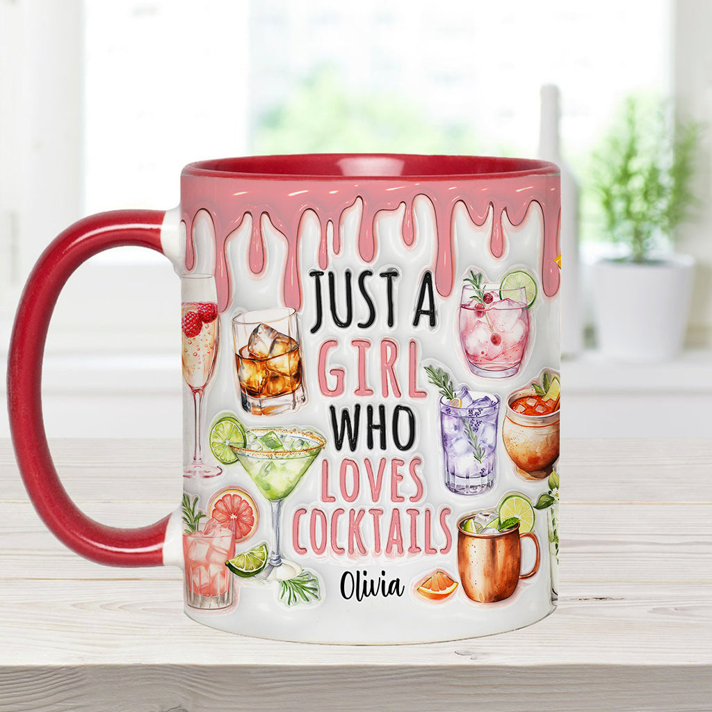 Mug personnalisé « Juste une fille qui aime les cocktails »