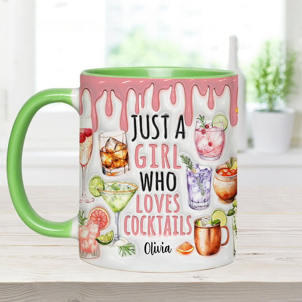 Mug personnalisé « Juste une fille qui aime les cocktails »