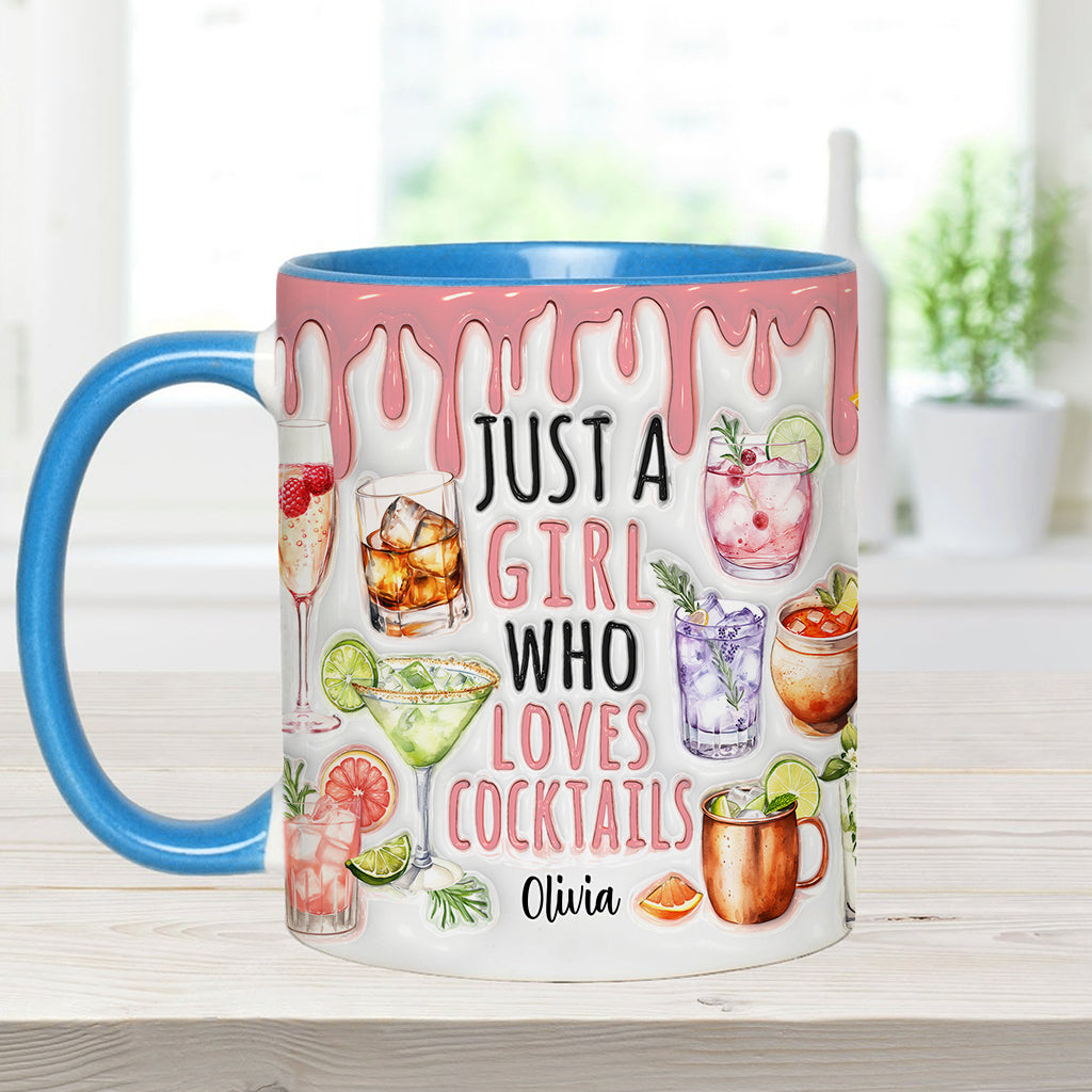 Mug personnalisé « Juste une fille qui aime les cocktails »