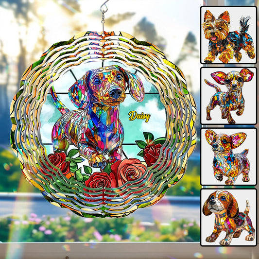 Dackel-Liebe - Personalisierter Dackel-Windspinner