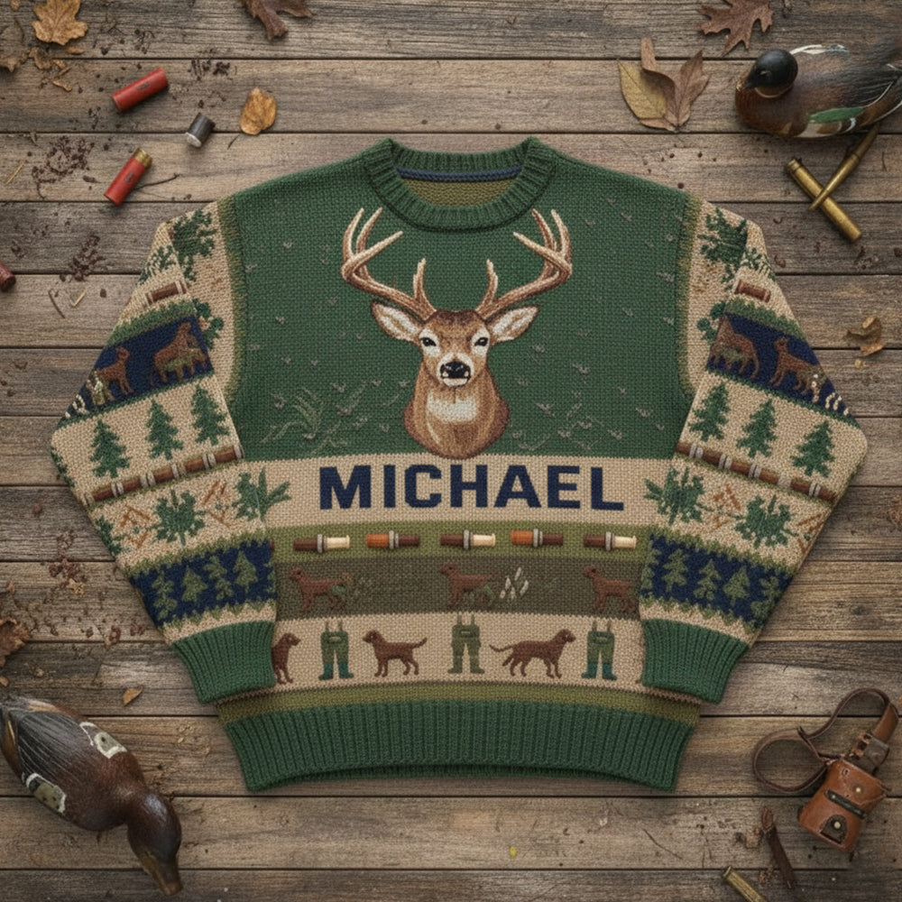 Liebe die Jagdsaison - Personalisierter Jagd-Pullover