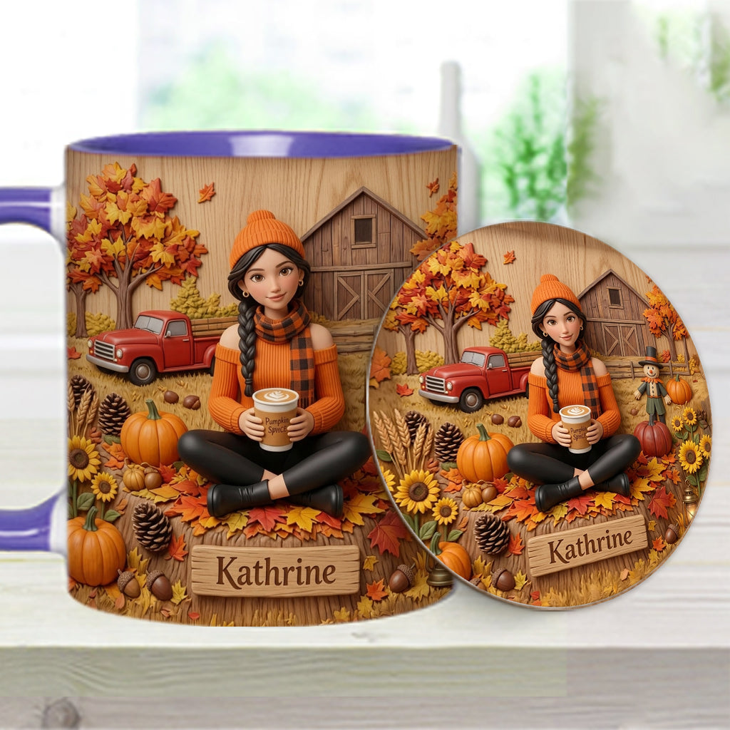 Tis The Season - Personalized Autumn Accent Mug & Coaster
