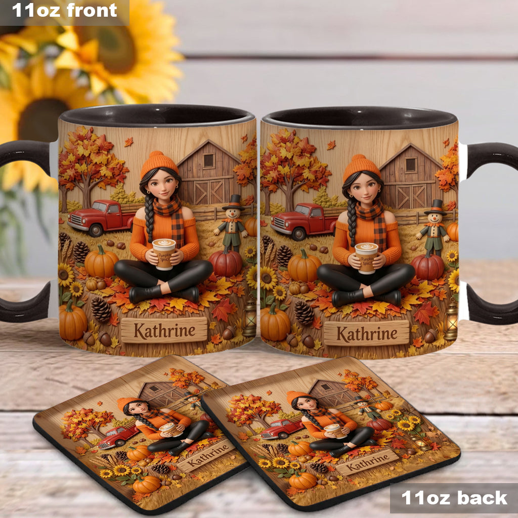 Tis The Season - Personalized Autumn Accent Mug & Coaster