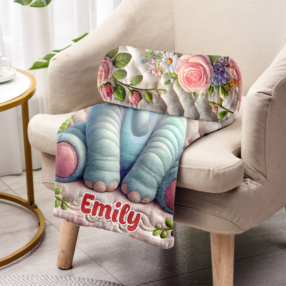 Niedlicher Elefant – personalisierte Elefantendecke
