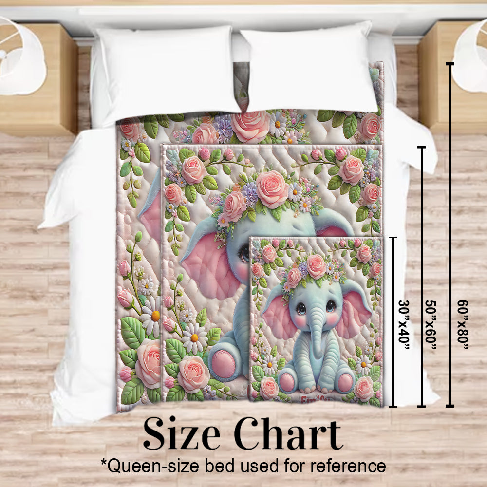 Niedlicher Elefant – personalisierte Elefantendecke