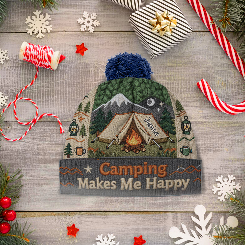 Camping macht mich glücklich – personalisierte Campingmütze