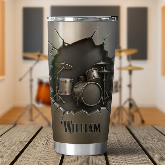 Strong Drummer - Personalized Drummer Tumbler