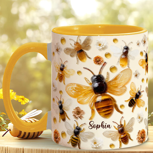 Crystal Bees - Personalized Bee Accent Mug