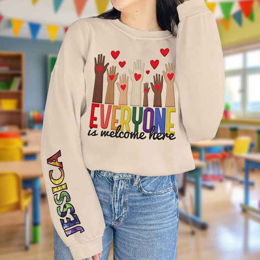 Bienvenue à tous ! - T-shirt personnalisé pour enseignants