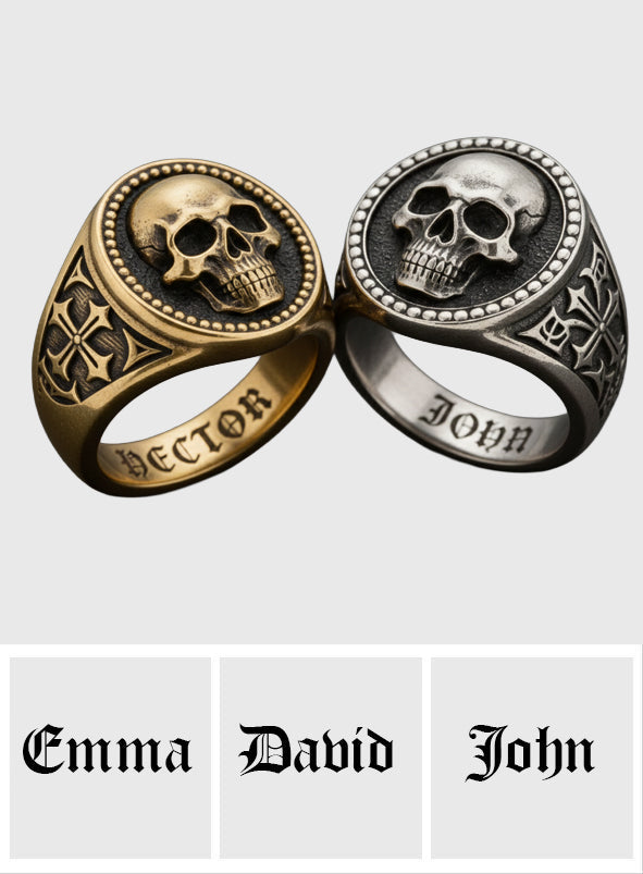 Cooler Totenkopf – Personalisierter Totenkopf-Siegelring