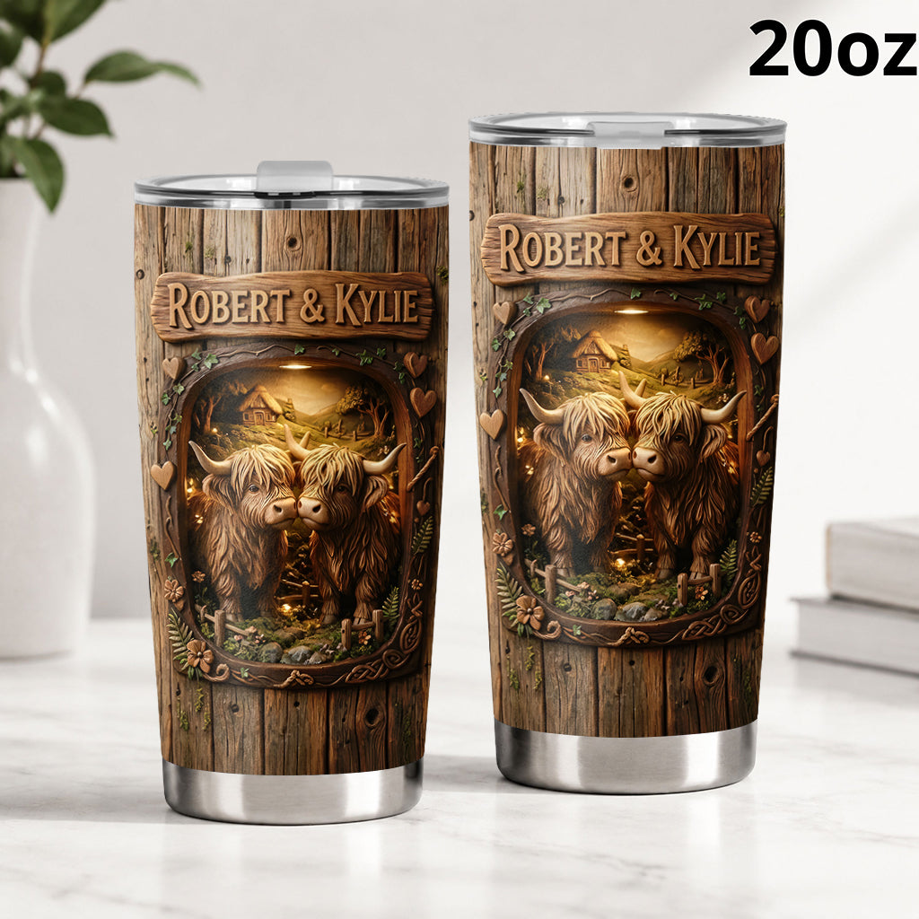 I'm Yours - Personalized Highland Cow Tumbler