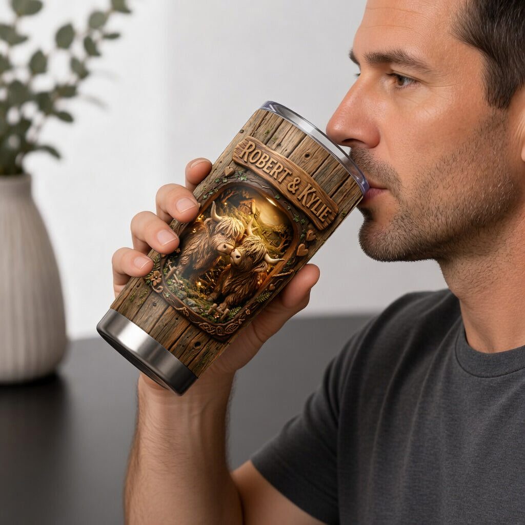 I'm Yours - Personalized Highland Cow Tumbler