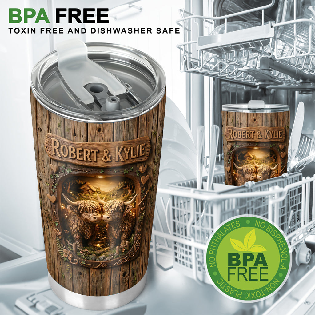 I'm Yours - Personalized Highland Cow Tumbler