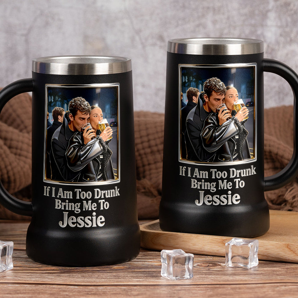 Wenn ich zu betrunken bin – personalisierter Bierkrug für Paare