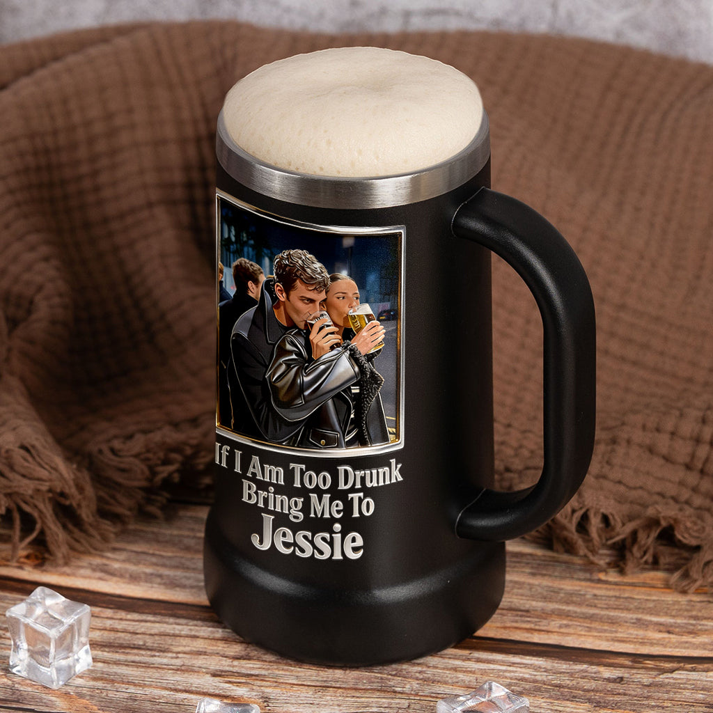 Wenn ich zu betrunken bin – personalisierter Bierkrug für Paare