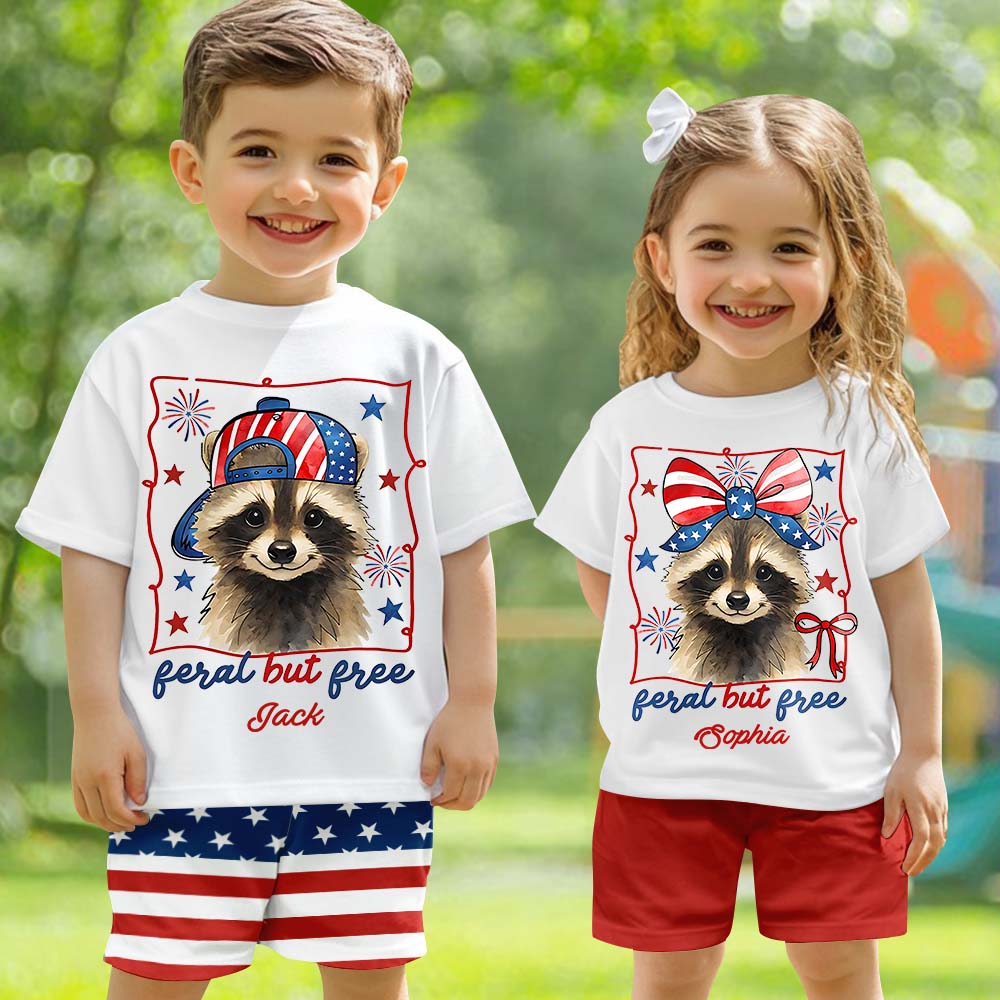 Sauvage mais libre - T-shirt et short personnalisés pour enfant