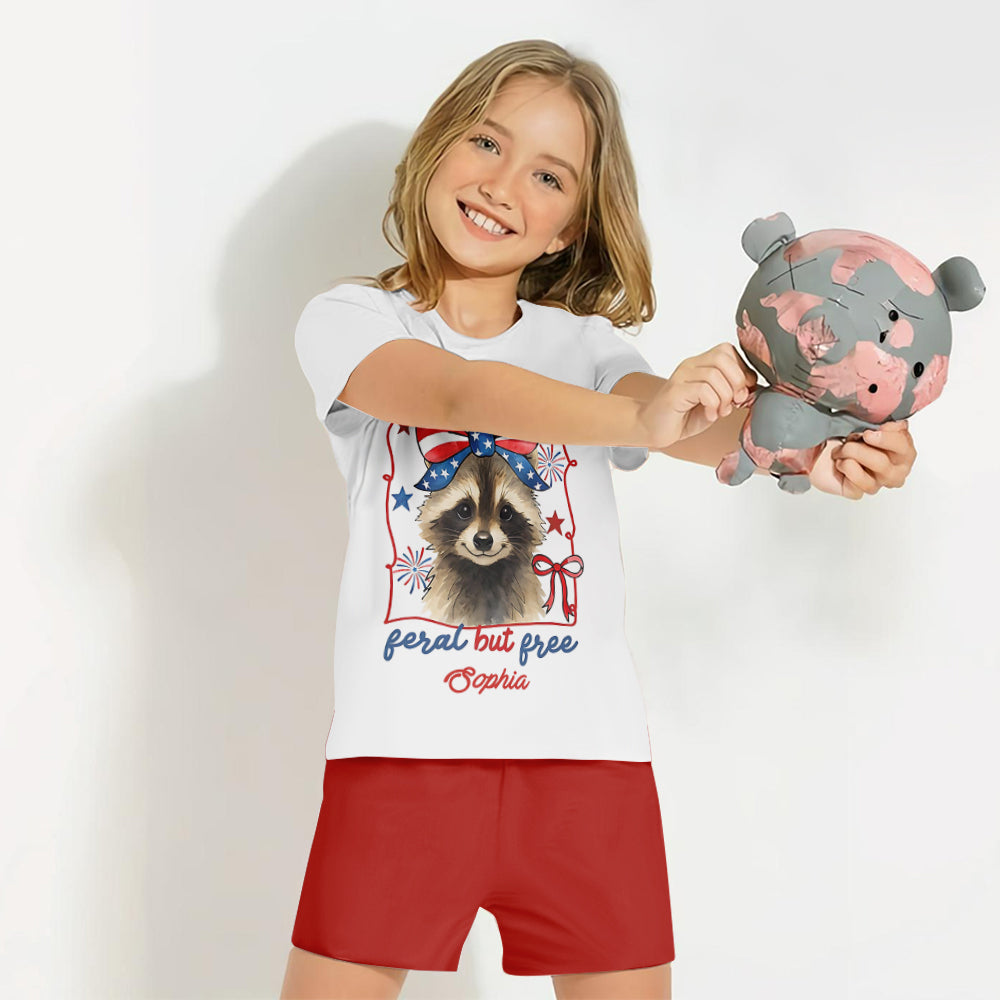 Sauvage mais libre - T-shirt et short personnalisés pour enfant