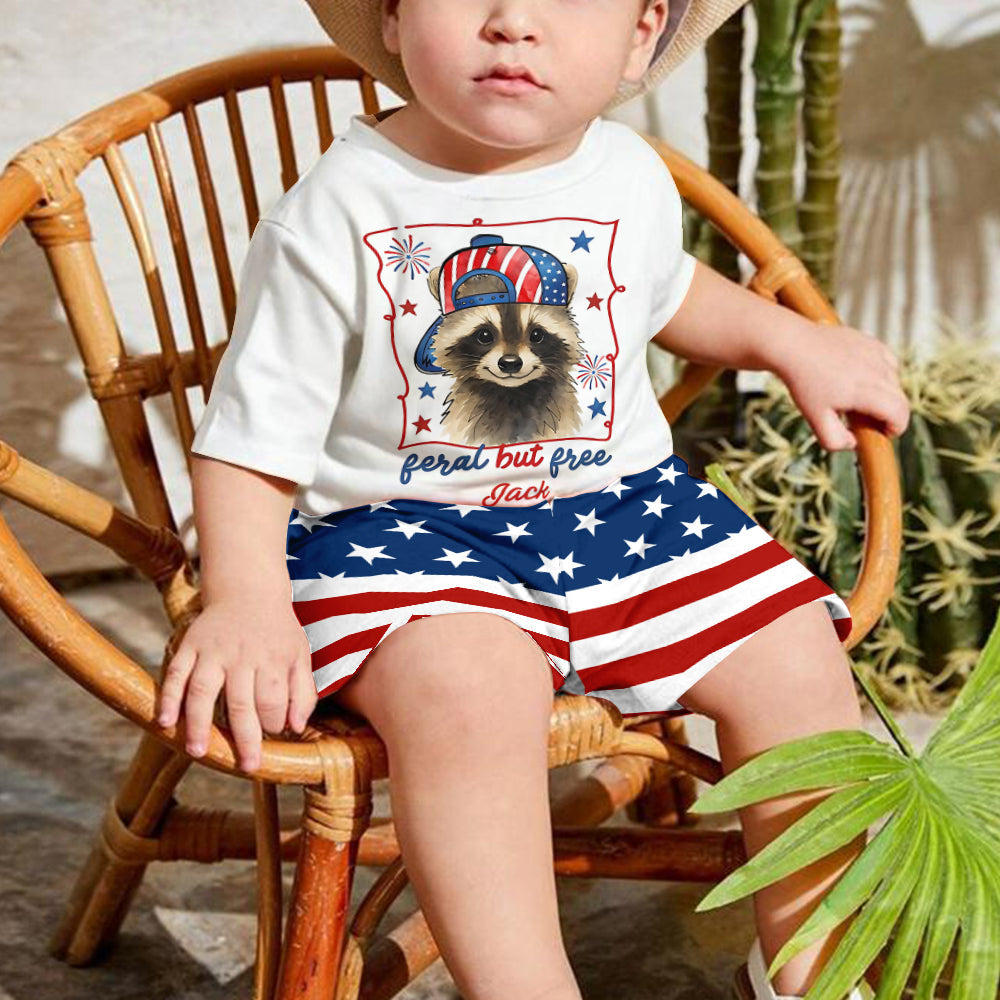 Sauvage mais libre - T-shirt et short personnalisés pour enfant