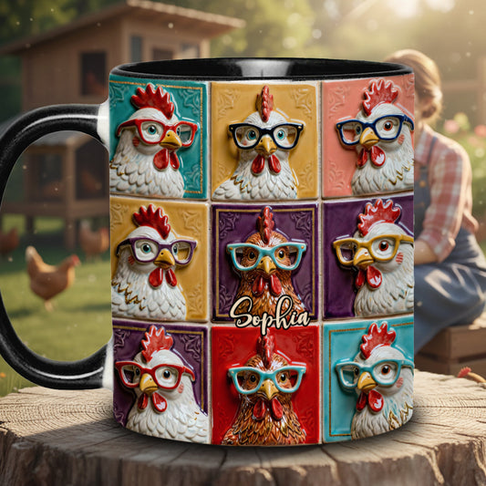Liebe Hühnchen - Personalisierte Tasse mit Hühnermotiv