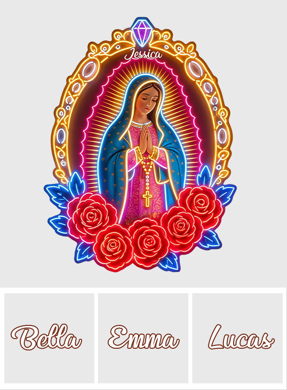 Our Lady Of Guadalupe - Personalized Christian Neon LED Light Sign