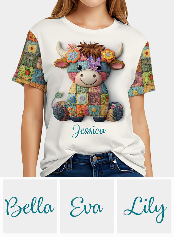 Just A Girl Who Loves Highland Cows - Personalized Highland Cow All Over Shirt
