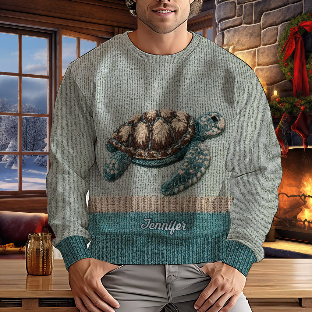 Wunderschöne Schildkröte – personalisierter Schildkröten-Pullover