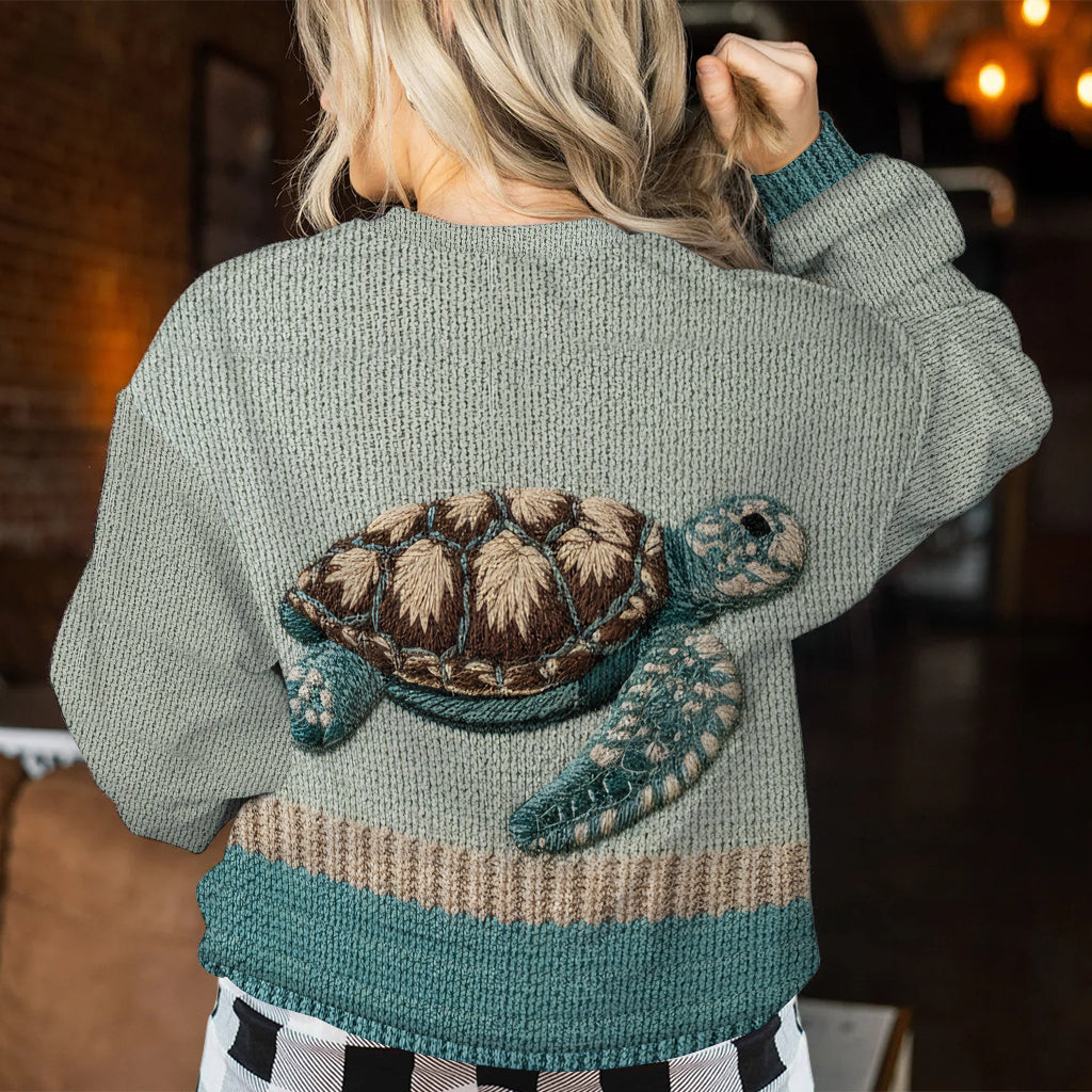 Wunderschöne Schildkröte – personalisierter Schildkröten-Pullover