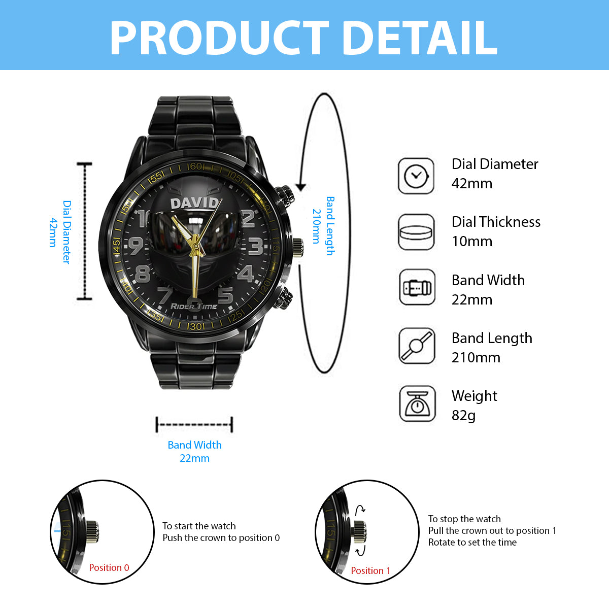 Rider Time – Personalisierte Motorrad-Handuhr
