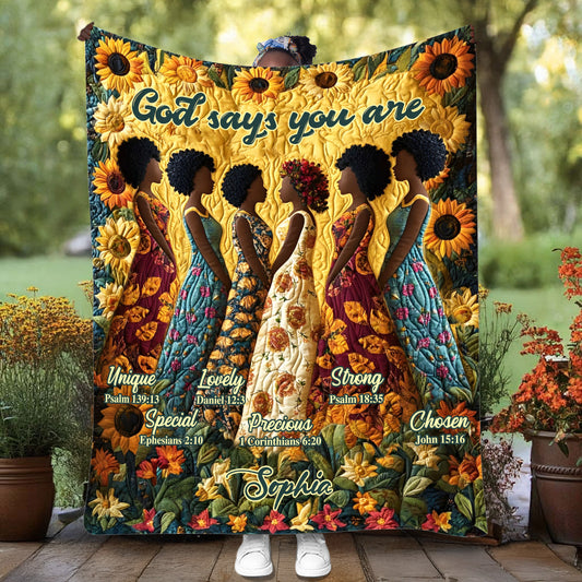 Dieu dit que tu es - Couverture afro-américaine personnalisée