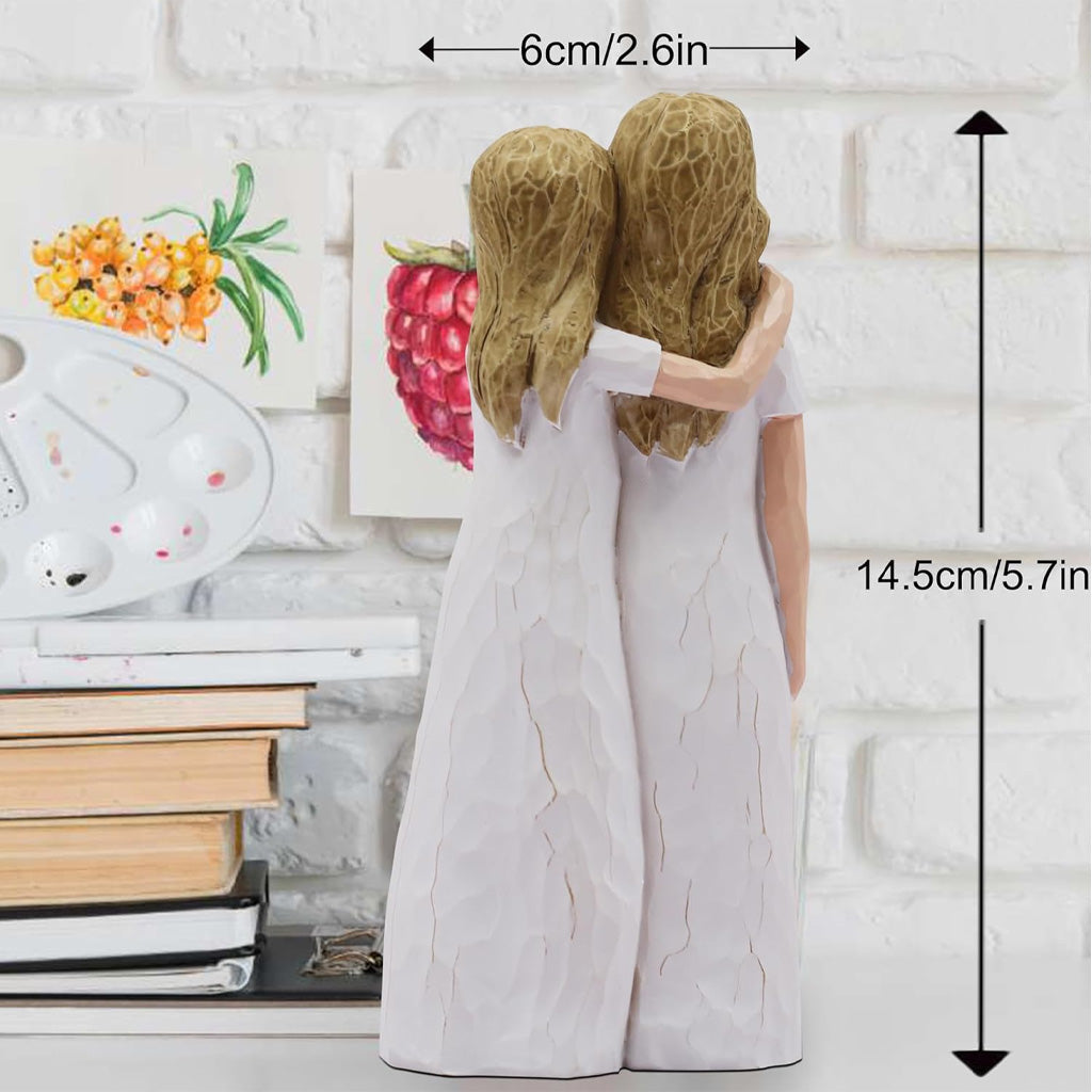 Mother Daughter Sculpted Hand-Painted Figurine