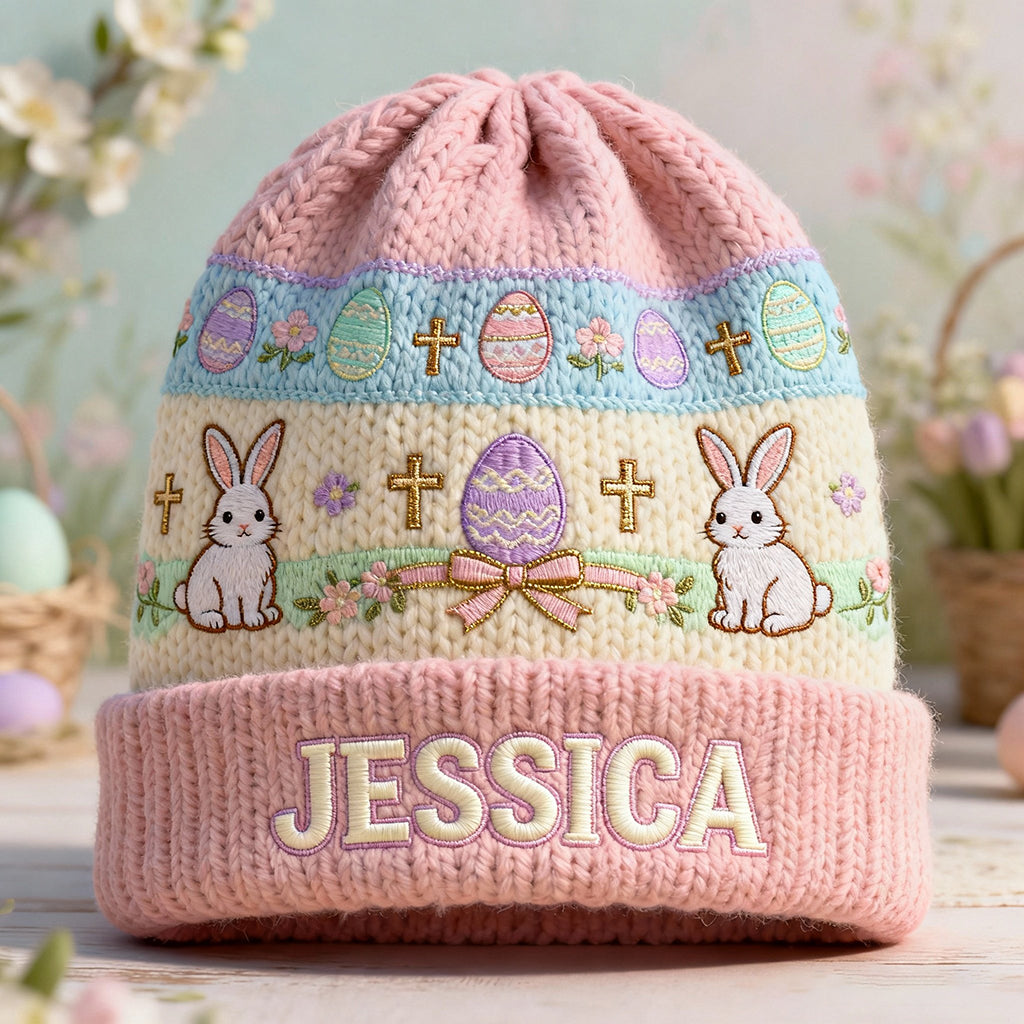 Frohe Ostern – Personalisierte Kindermütze