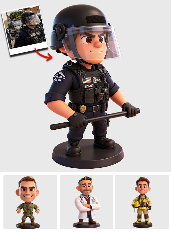 Beliebiges Foto - Personalisierte Acrylplakette für Polizisten in individueller Form