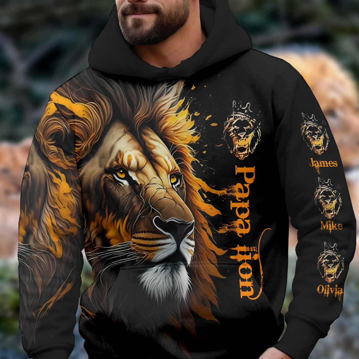 Papa Lion - Personalized Father All Over Shirt