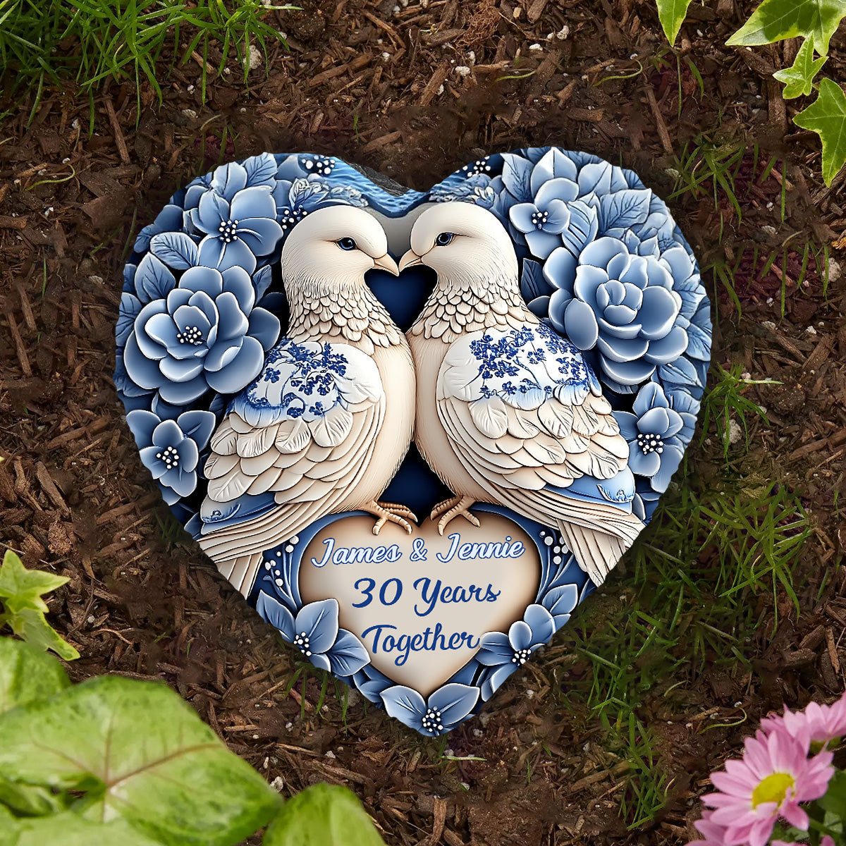 I'm Yours - Personalized Couple Heart Shaped Stone